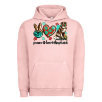 Pigment Salmon peace love australian shepherd Urban Hoodie - texasbilliewilder