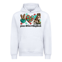 White peace love australian shepherd Urban Hoodie - texasbilliewilder