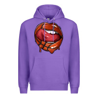 Purple sports lips basketball Premium Hoodie - texasbilliewilder