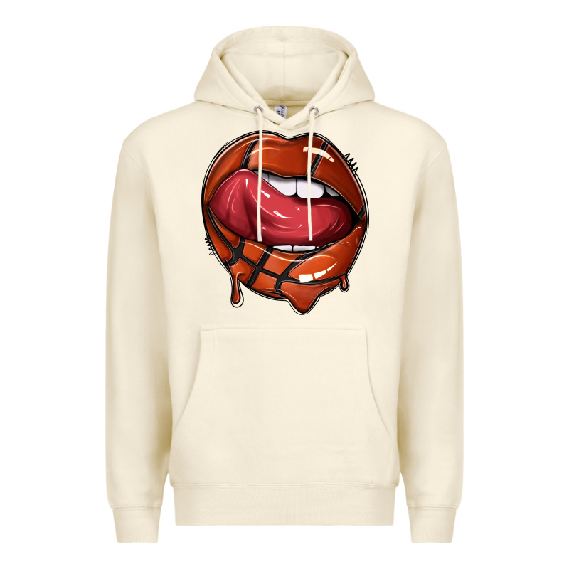 Sports Lips Basketball Premium Hoodie by texasbilliewilder | Teevron