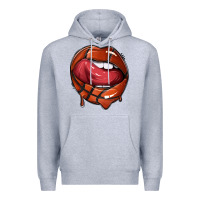 Heather Grey sports lips basketball Premium Hoodie - texasbilliewilder