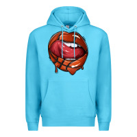 Ocean Blue sports lips basketball Premium Hoodie - texasbilliewilder