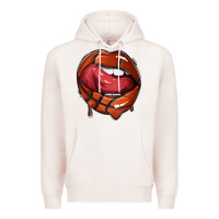 Pale Pink sports lips basketball Premium Hoodie - texasbilliewilder