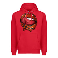 Red sports lips basketball Premium Hoodie - texasbilliewilder