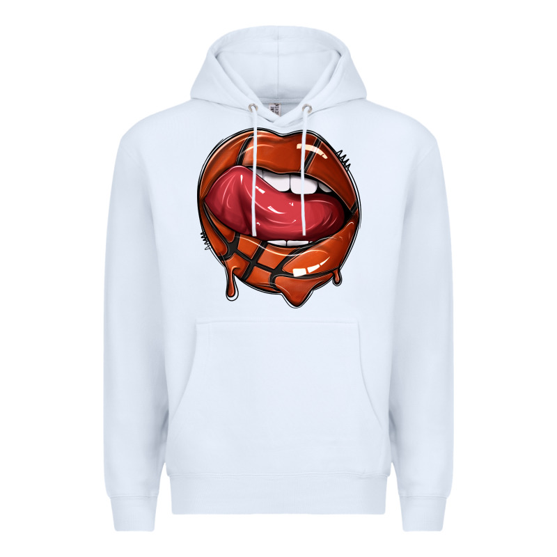 Sports Lips Basketball Premium Hoodie by texasbilliewilder | Teevron