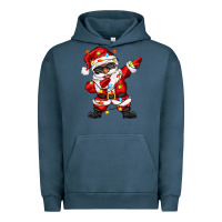 Pigment Midnight Navy afro dabbing santa Urban Hoodie - Zillion Design Studio
