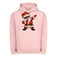 Pigment Salmon afro dabbing santa Urban Hoodie - Zillion Design Studio