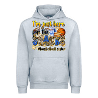 Heather Grey im just here for the snacks basketball sister Urban Hoodie - Zillion Design Studio