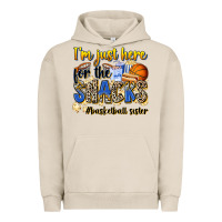 Pigment French Oak im just here for the snacks basketball sister Urban Hoodie - Zillion Design Studio