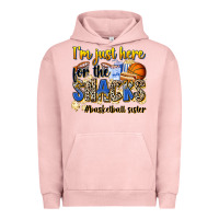 Pigment Salmon im just here for the snacks basketball sister Urban Hoodie - Zillion Design Studio