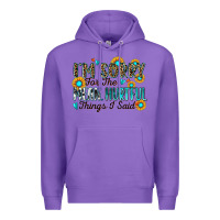 Purple i'm sorry for the mean hurtful things i said Premium Hoodie - Zillion Design Studio
