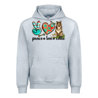 Heather Grey peace love collie Urban Hoodie - texasbilliewilder