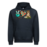 Navy peace love collie Urban Hoodie - texasbilliewilder