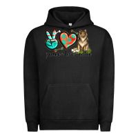 Pigment Black peace love collie Urban Hoodie - texasbilliewilder