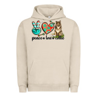 Pigment French Oak peace love collie Urban Hoodie - texasbilliewilder