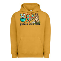 Pigment Peanut Butter peace love collie Urban Hoodie - texasbilliewilder