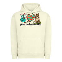 Pigment Pistachio peace love collie Urban Hoodie - texasbilliewilder
