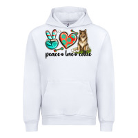 White peace love collie Urban Hoodie - texasbilliewilder