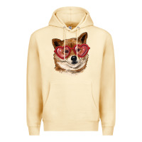 Pina Colada shiba inu with love glasses Premium Hoodie - RanaPortraitStore