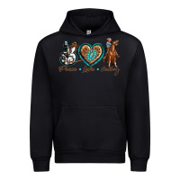 Foreset Green peace love cowboy Urban Hoodie - texasbilliewilder
