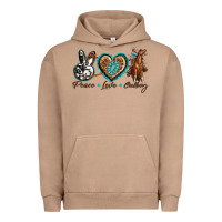 Pigment Burro peace love cowboy Urban Hoodie - texasbilliewilder