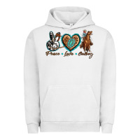 Pigment Lunar Rock peace love cowboy Urban Hoodie - texasbilliewilder