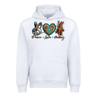 White peace love cowboy Urban Hoodie - texasbilliewilder