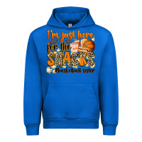 Cobalt im just here for the snacks basketball sister Urban Hoodie - Zillion Design Studio