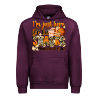 Mauve Wine im just here for the snacks basketball sister Urban Hoodie - Zillion Design Studio