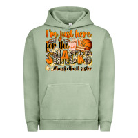 Pigment Oil Green im just here for the snacks basketball sister Urban Hoodie - Zillion Design Studio