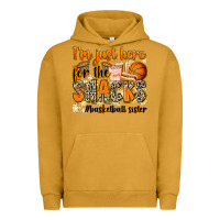 Pigment Peanut Butter im just here for the snacks basketball sister Urban Hoodie - Zillion Design Studio