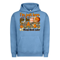 Pigment Pebble Blue im just here for the snacks basketball sister Urban Hoodie - Zillion Design Studio