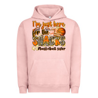 Pigment Salmon im just here for the snacks basketball sister Urban Hoodie - Zillion Design Studio
