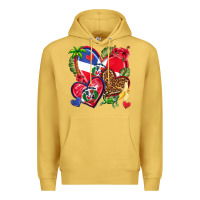Antique Gold dominican republic  hearts Premium Hoodie - texasbilliewilder