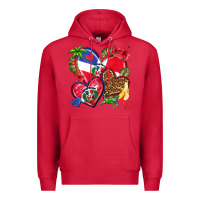 Cardinal dominican republic  hearts Premium Hoodie - texasbilliewilder