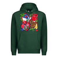 Sports Green dominican republic  hearts Premium Hoodie - texasbilliewilder