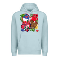 Blue Mist dominican republic  hearts Premium Hoodie - texasbilliewilder