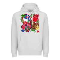 Dove Grey dominican republic  hearts Premium Hoodie - texasbilliewilder