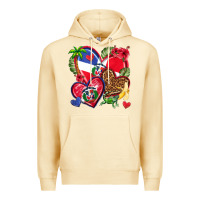 Pina Colada dominican republic  hearts Premium Hoodie - texasbilliewilder