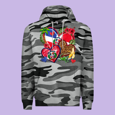 Dominican Republic  Hearts Premium Hoodie Designed By Texasbilliewilder