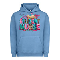 Pigment Pebble Blue student nurse Urban Hoodie - Zillion Design Studio