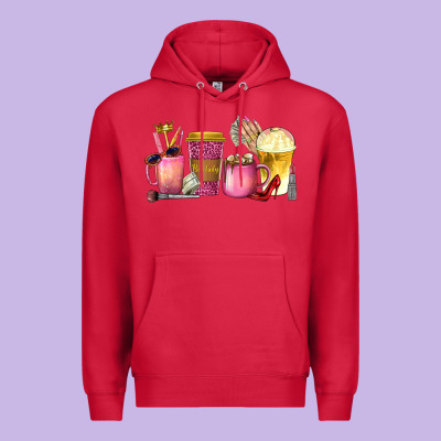 Boss Lady Coffee Cups With Money Premium Hoodie Designed By Texasbilliewilder