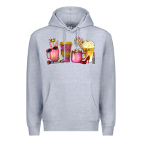 Heather Grey boss lady coffee cups with money Premium Hoodie - texasbilliewilder