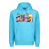 Ocean Blue boss lady coffee cups with money Premium Hoodie - texasbilliewilder