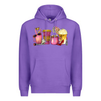Purple boss lady coffee cups with money Premium Hoodie - texasbilliewilder