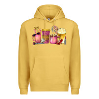 Antique Gold boss lady coffee cups with money Premium Hoodie - texasbilliewilder