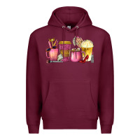 Burgundy boss lady coffee cups with money Premium Hoodie - texasbilliewilder