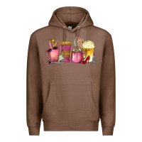 Chestnut boss lady coffee cups with money Premium Hoodie - texasbilliewilder