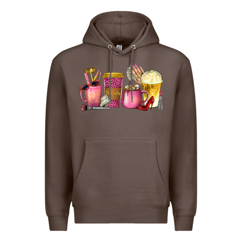 Boss Lady Coffee Cups With Money Premium Hoodie by texasbilliewilder | Teevron