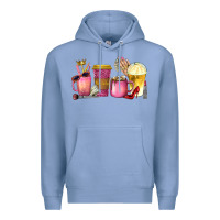 Colony Blue boss lady coffee cups with money Premium Hoodie - texasbilliewilder